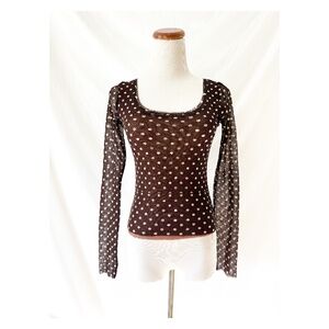 Fuzzi Netted Polka Dot Shirt Medium